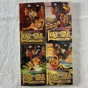 Vintage Lone Star Action Western Romance Novel x4